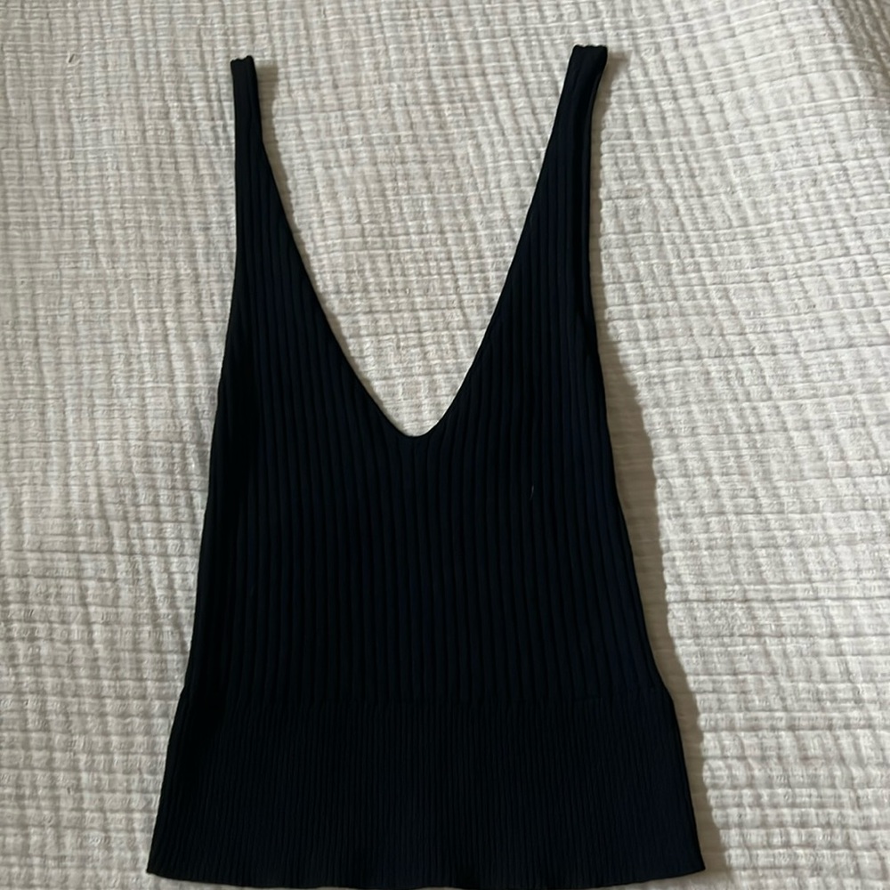 Line And Dot Lynn Sweater Tank Top in black